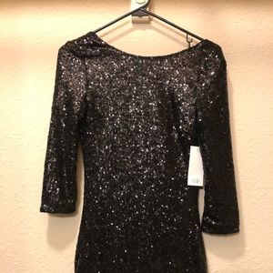 Tobi black sequin dress